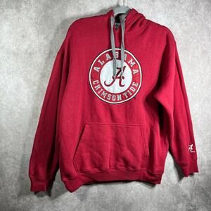 Alabama Crimson Tide Hoodie Sweatshirt Mens Large Red Pullover‎ E5 Roll Tide